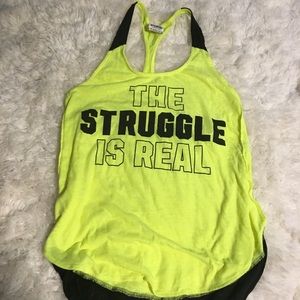 ❌SOLD❌ NEON THE STRUGGLE IS REAL PINK VS TANK
